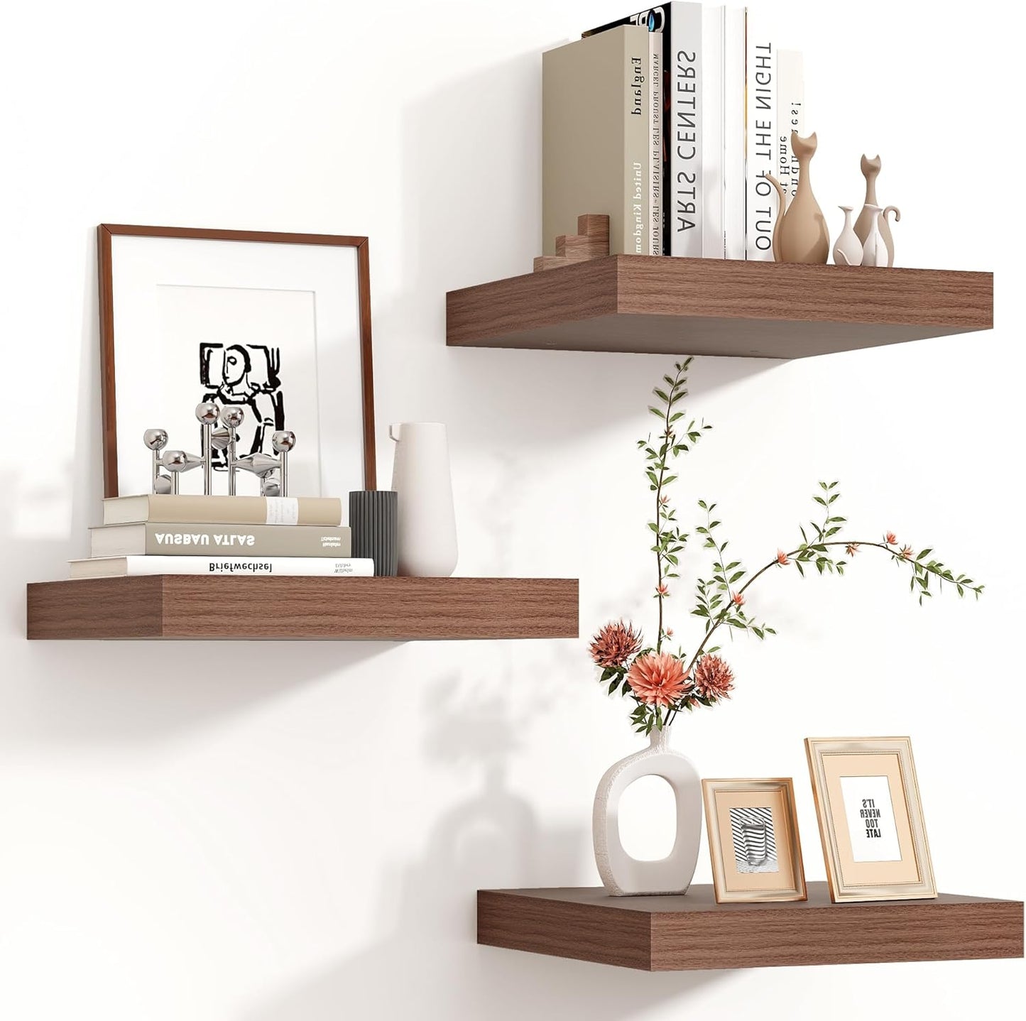 Venusmiles 9 Inch Deep Wall Display Floating Storage Shelves