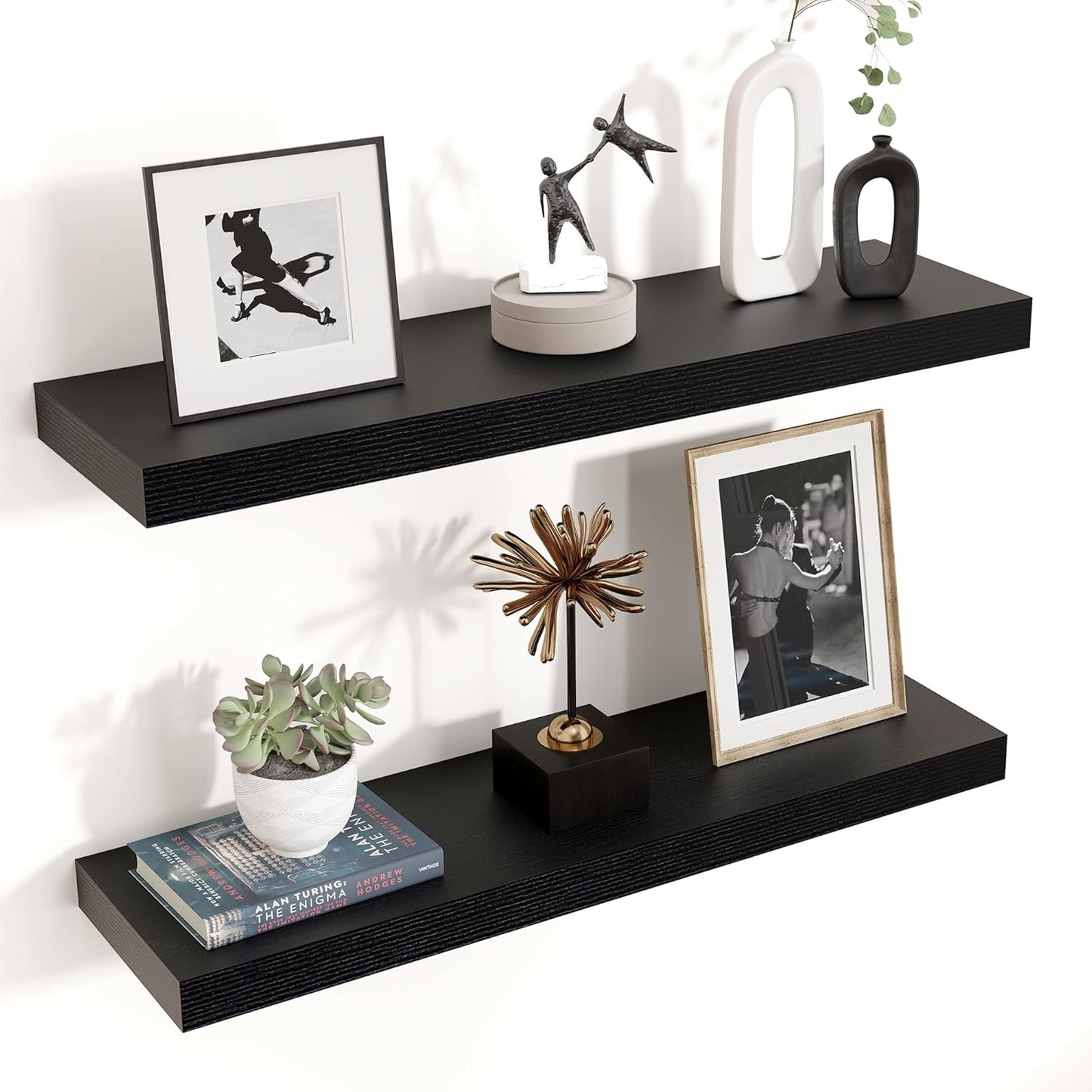 Venusmiles 9 Inch Deep Wall Display Floating Storage Shelves