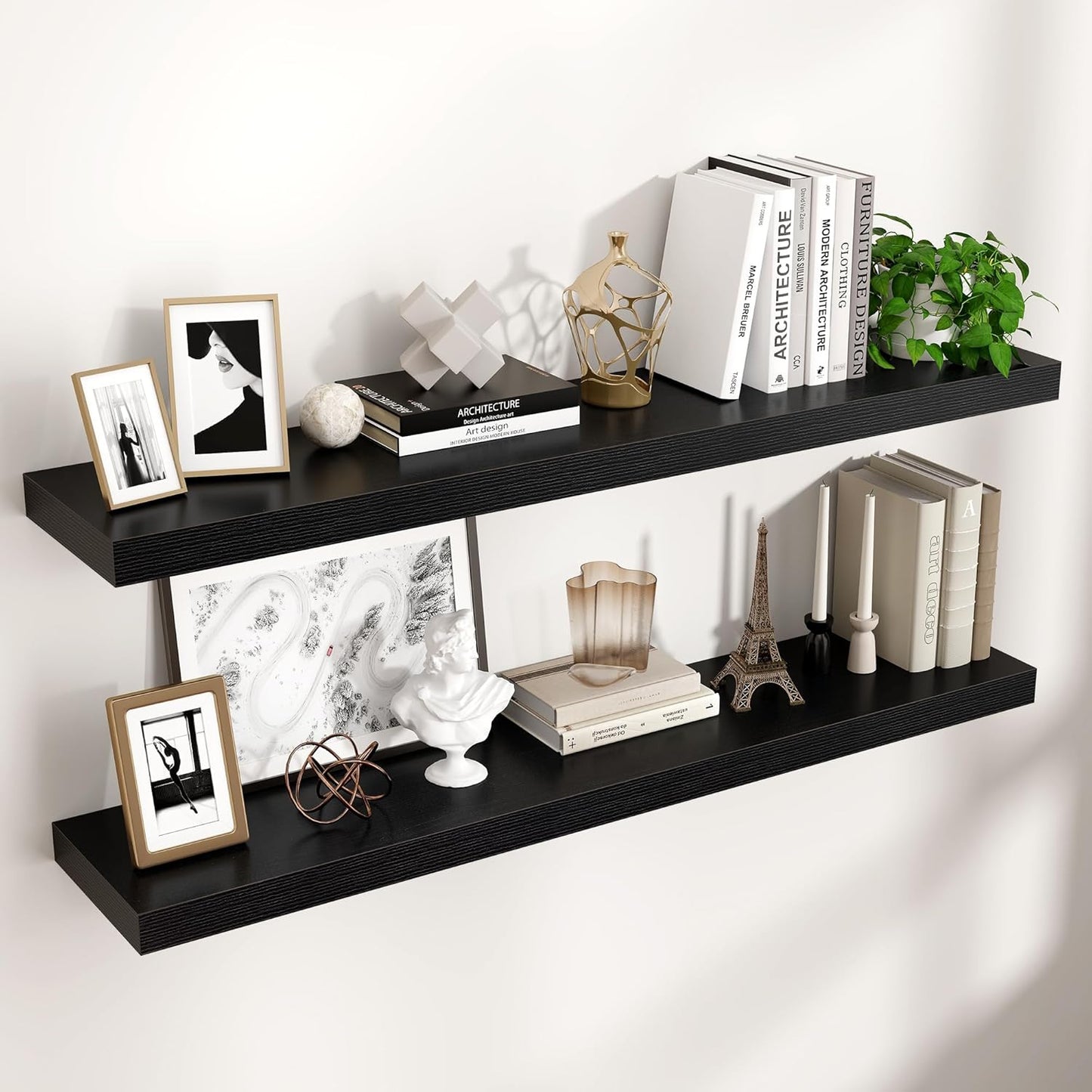 Venusmiles 9 Inch Deep Wall Display Floating Storage Shelves