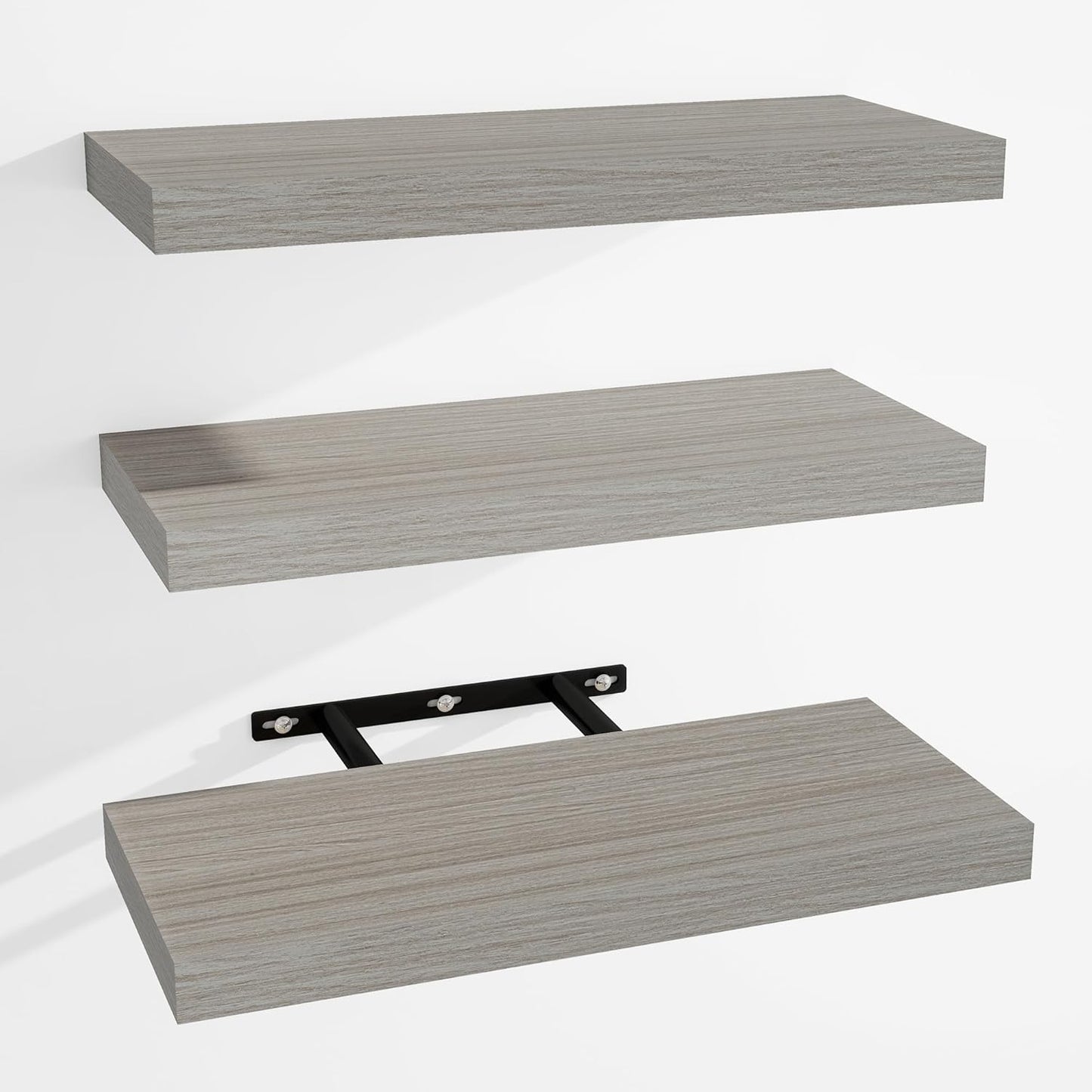 Venusmiles Wall Mounted Floating Shelves with Hidden Brackets