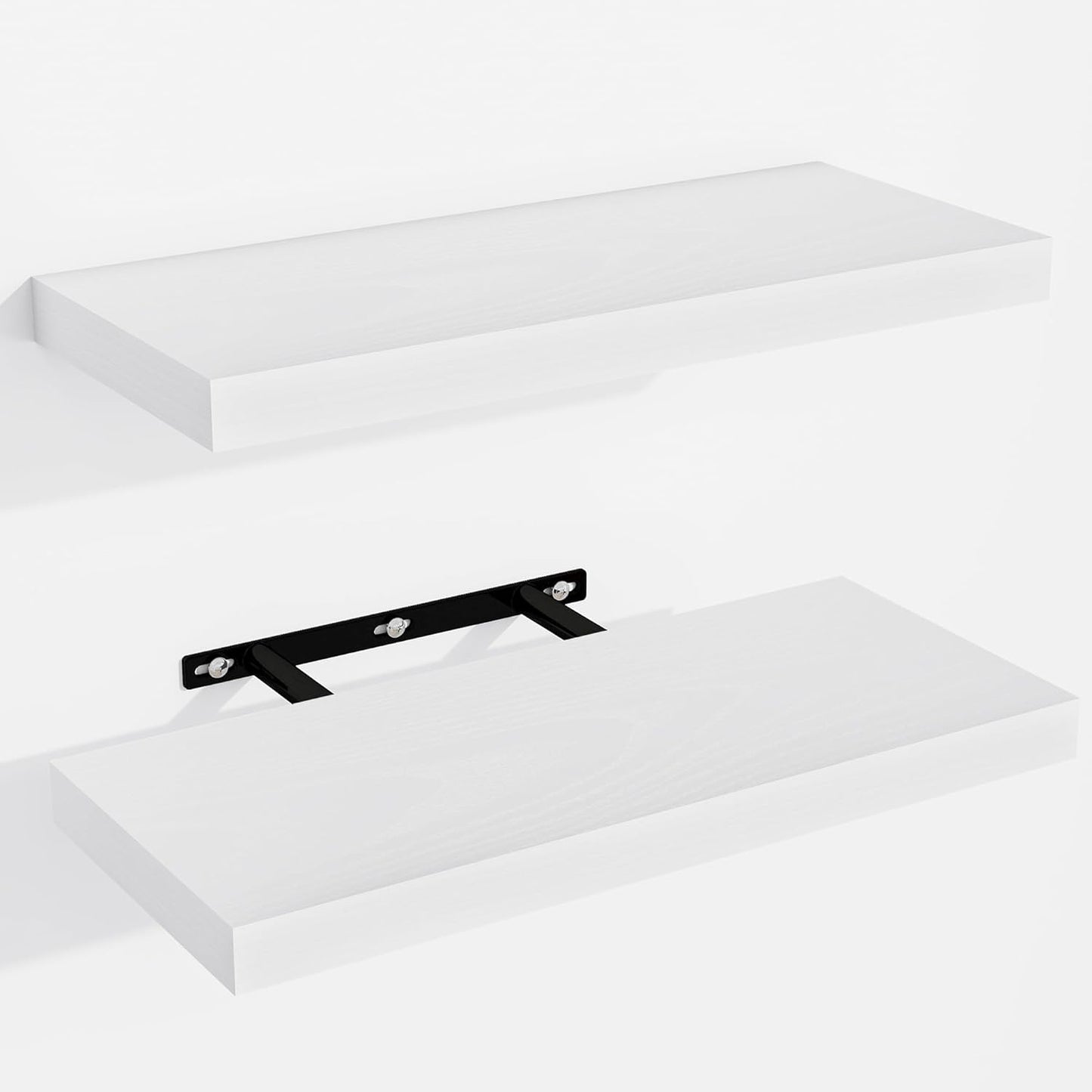 Venusmiles Wall Mounted Floating Shelves with Hidden Brackets