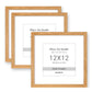 Venusmiles 10 Sizes Natural Oak Wood Picture Frame with Tempered Glass
