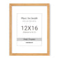 Venusmiles 10 Sizes Natural Oak Wood Picture Frame with Tempered Glass