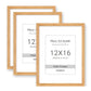 Venusmiles 10 Sizes Natural Oak Wood Picture Frame with Tempered Glass