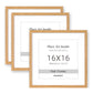Venusmiles 10 Sizes Natural Oak Wood Picture Frame with Tempered Glass