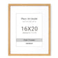 Venusmiles 10 Sizes Natural Oak Wood Picture Frame with Tempered Glass