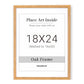 Venusmiles 10 Sizes Natural Oak Wood Picture Frame with Tempered Glass