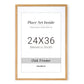Venusmiles 10 Sizes Natural Oak Wood Picture Frame with Tempered Glass