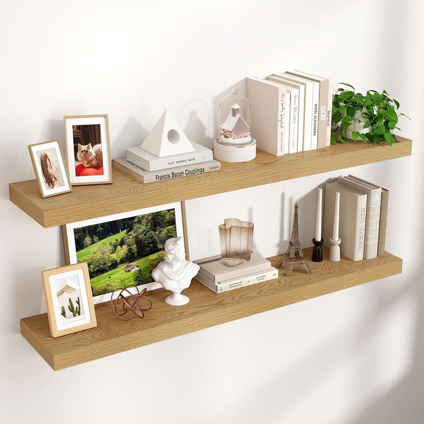 Venusmiles 9 Inch Deep Wall Display Floating Storage Shelves