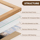 Venusmiles 10 Sizes Natural Oak Wood Picture Frame with Tempered Glass