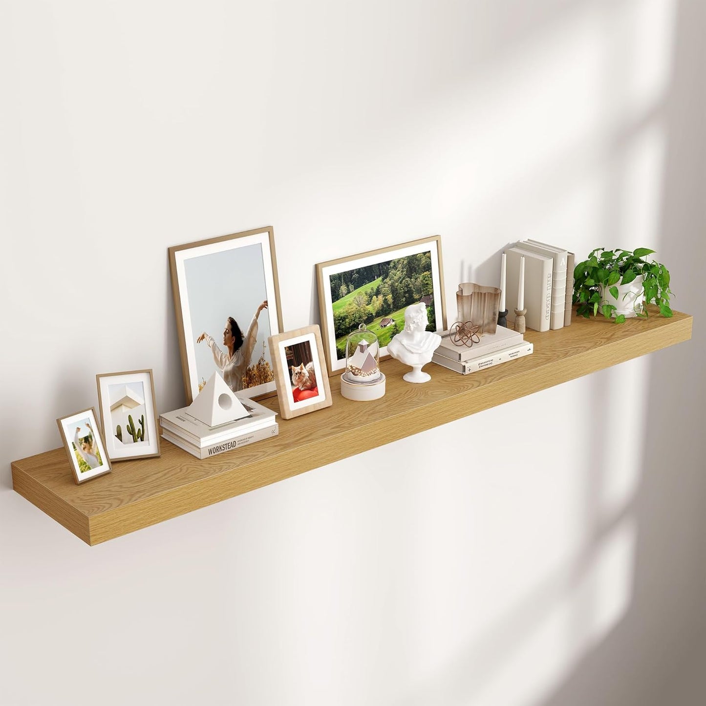 Venusmiles 9 Inch Deep Wall Display Floating Storage Shelves