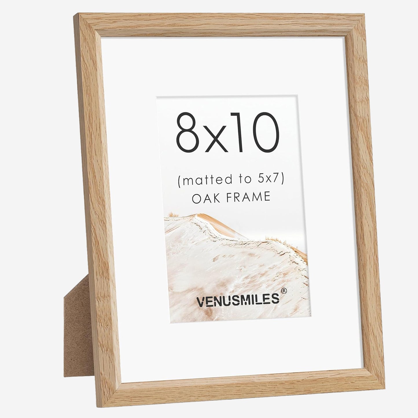 Venusmiles 12 Sizes Natural Solid Oak Photo Frames Wall Hanging Large Handcrafted Picture Frame with HD Plexiglass