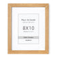 Venusmiles 10 Sizes Natural Oak Wood Picture Frame with Tempered Glass