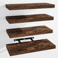 Venusmiles Wall Mounted Floating Shelves with Hidden Brackets