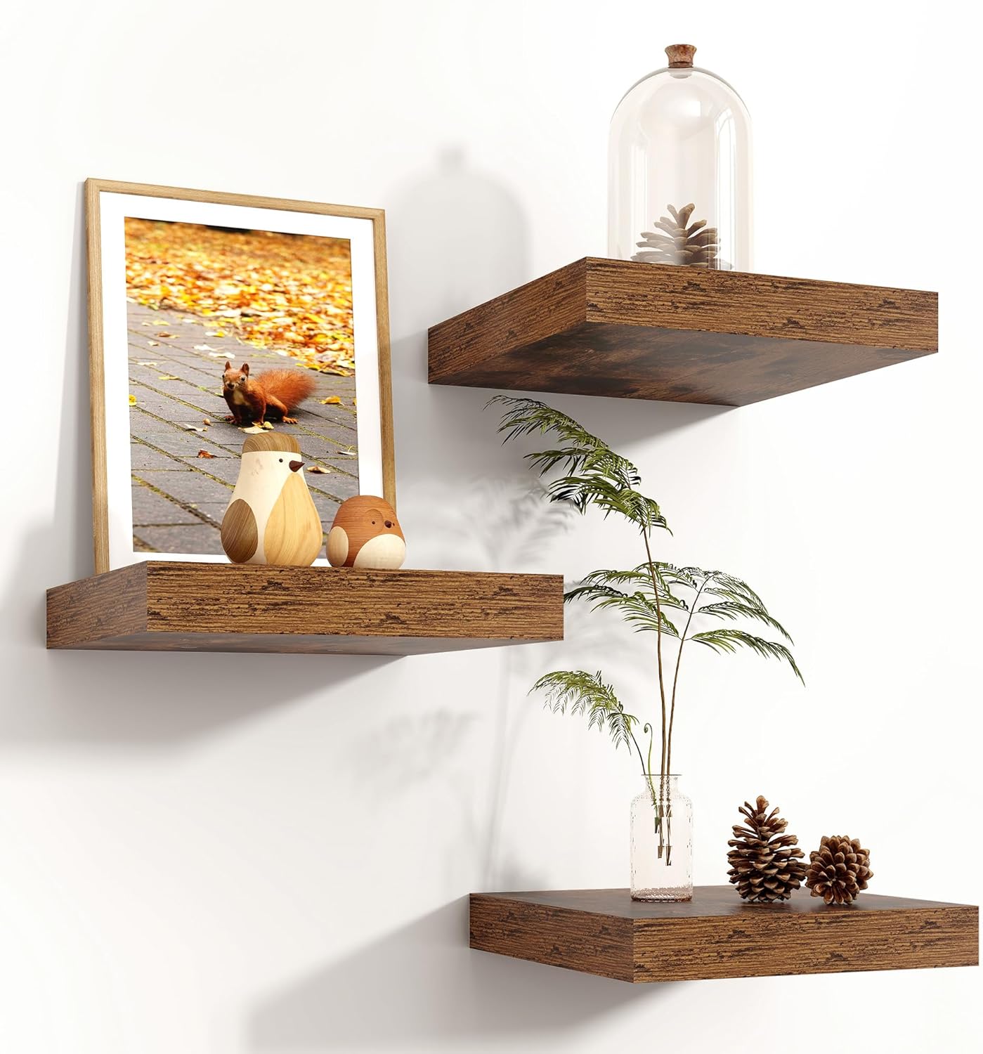 Venusmiles 9 Inch Deep Wall Display Floating Storage Shelves