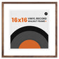 Venusmiles Natural Wood Vinyl Record Frame for 12.5 X 12.5 Inches LP Record with White Mat