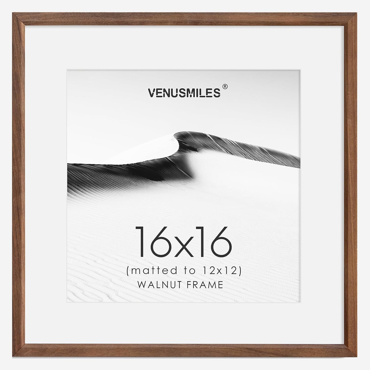 Venusmiles 12 Sizes Natural Solid Oak Photo Frames Wall Hanging Large Handcrafted Picture Frame with HD Plexiglass