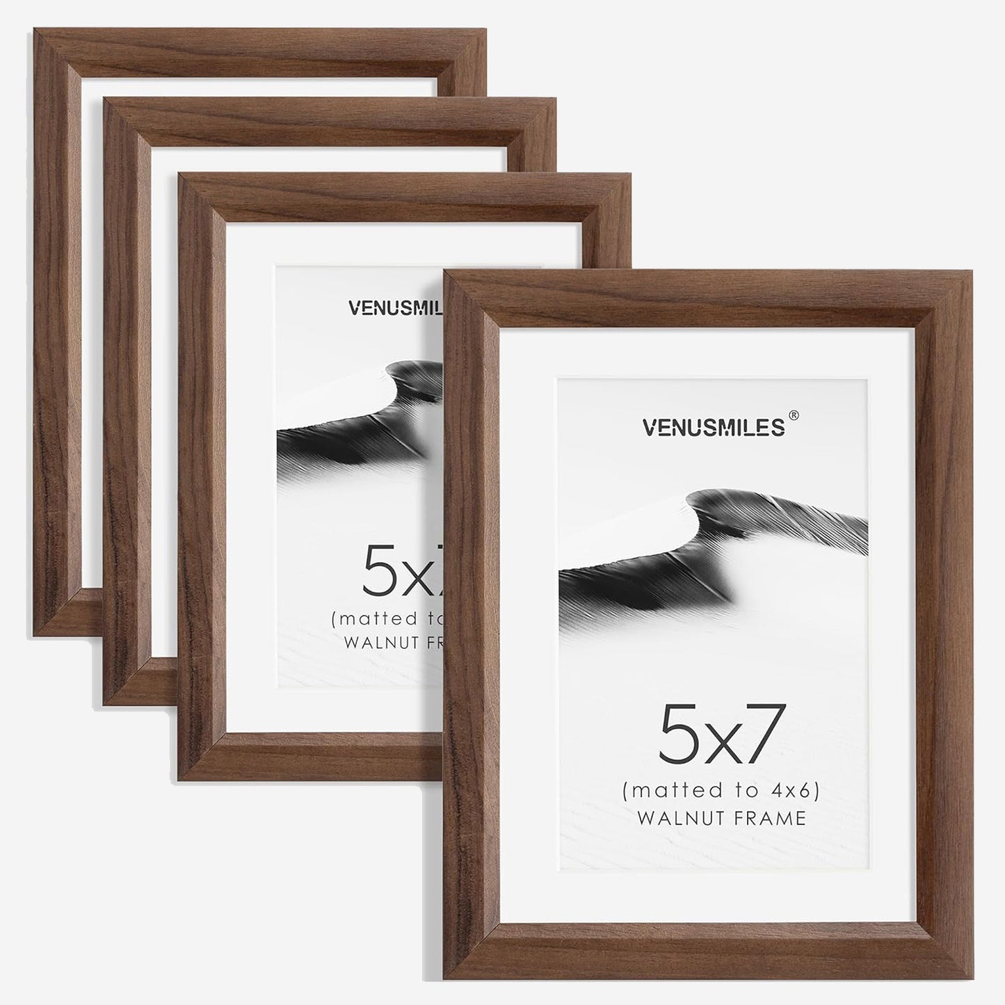 Venusmiles 12 Sizes Natural Solid Oak Photo Frames Wall Hanging Large Handcrafted Picture Frame with HD Plexiglass